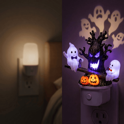 🔥HOT SALE 46% OFF-🎃👻Animated Seesaw Ghost Plug In LED Night Light