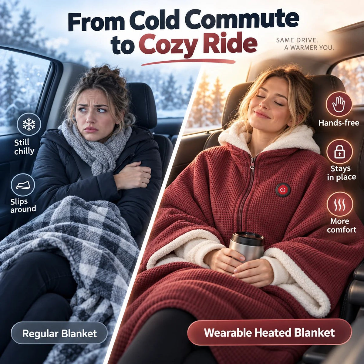 Wearable Heated Blanket – Cozy Hands-Free Warmth