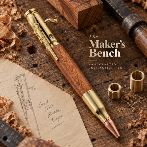 Handcrafted Bolt-Action Pear Wood Pen Series