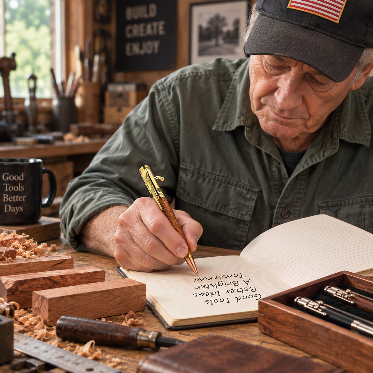 Handcrafted Bolt-Action Pear Wood Pen Series