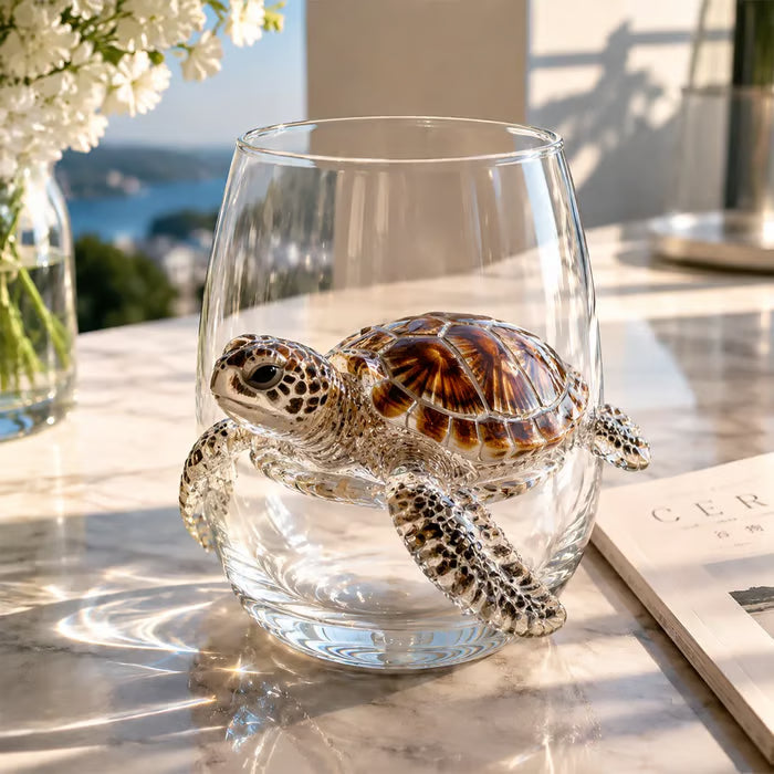 🌊44% OFF – 🔥Artisanal Blue-Ringed Octopus Glass– 3D Ocean-Inspired