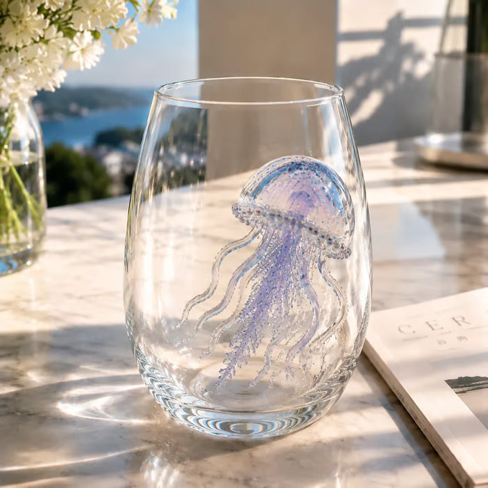 🌊44% OFF – 🔥Artisanal Blue-Ringed Octopus Glass– 3D Ocean-Inspired
