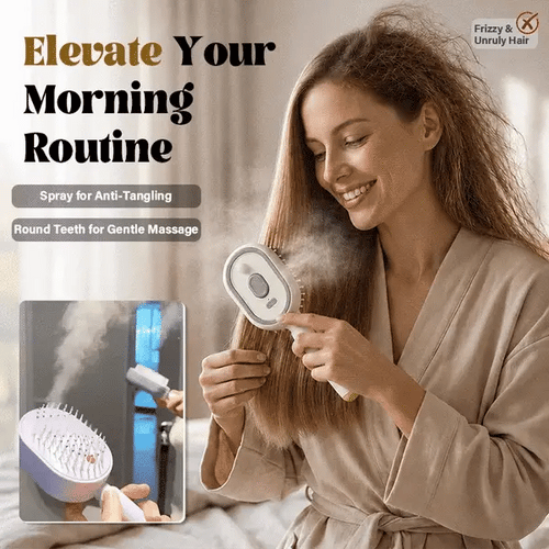 Essential Oil Mist Comb, Anti-Tangle Electric Massage Brush