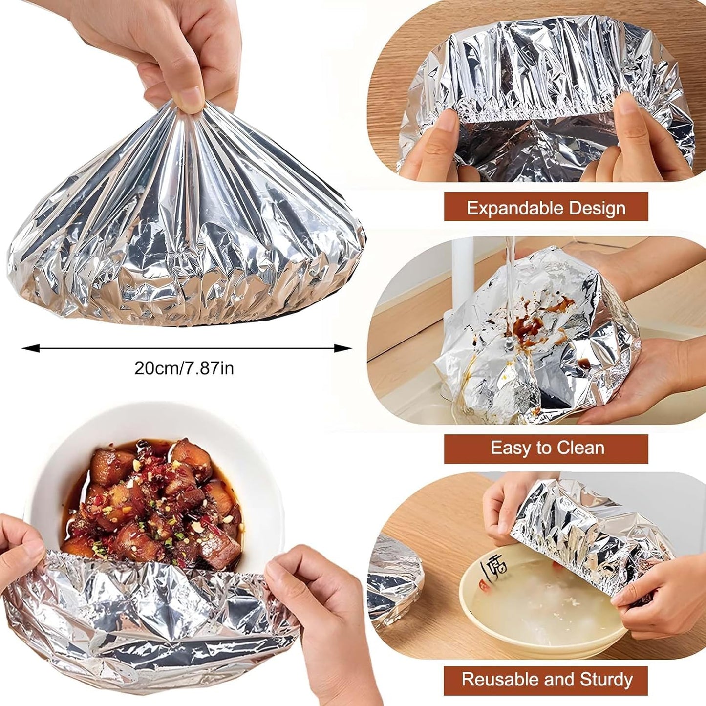 ⭐Stop Fighting Plastic Wrap — Cover Meals in Seconds (Copy)