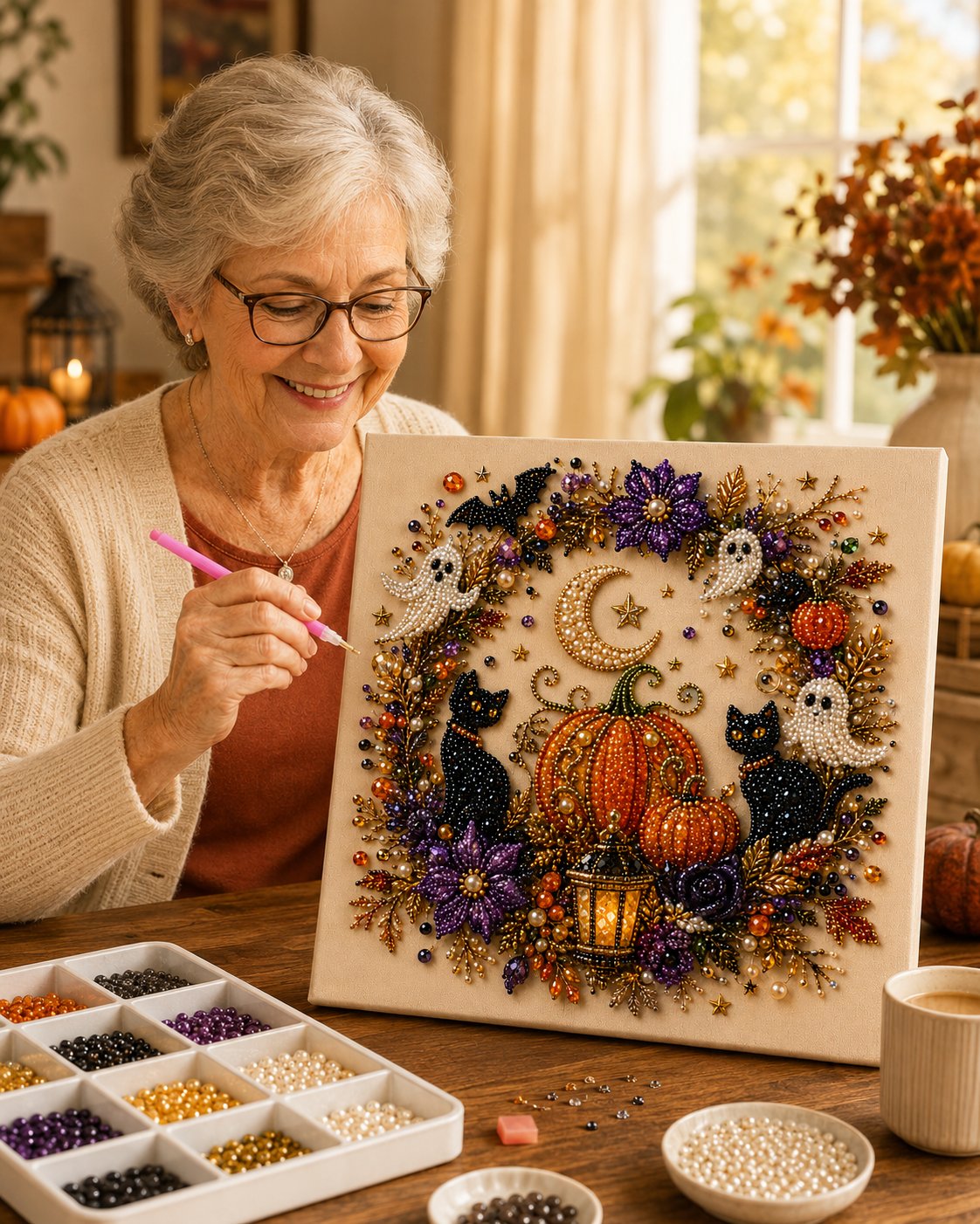40% OFF 👻 Halloween Pearl Art DIY Kit – Create a Spooky-Cute Masterpiece