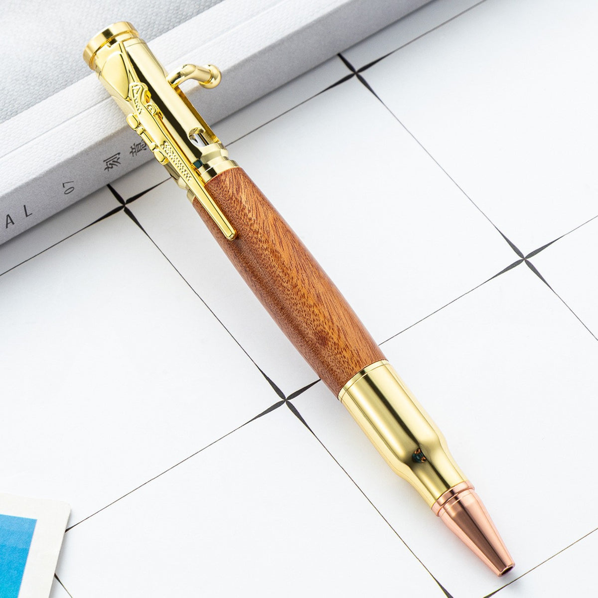 Handcrafted Bolt-Action Pear Wood Pen Series
