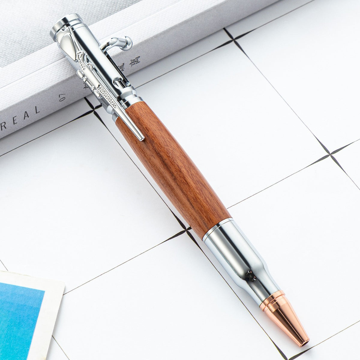 Handcrafted Bolt-Action Pear Wood Pen Series