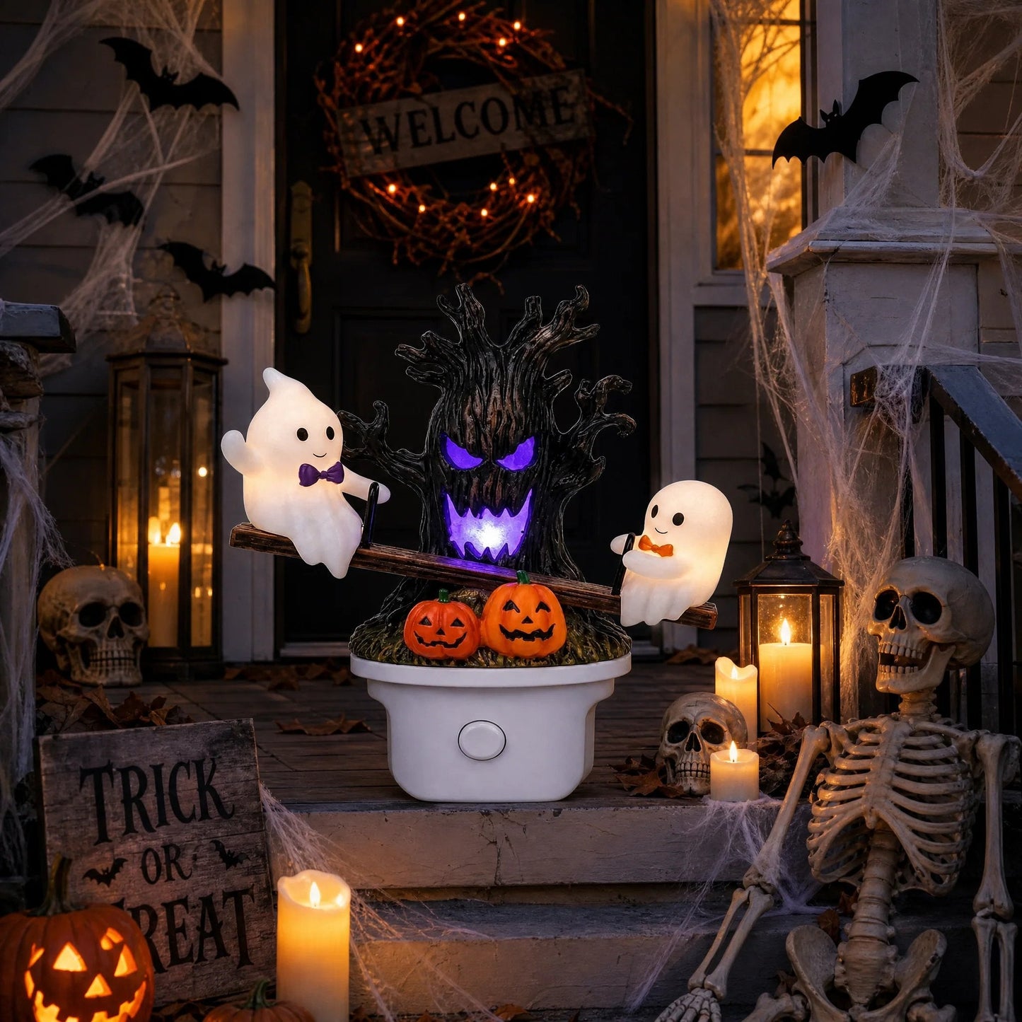 🔥HOT SALE 46% OFF-🎃👻Animated Seesaw Ghost Plug In LED Night Light