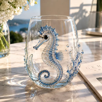 🌊44% OFF – 🔥Artisanal Blue-Ringed Octopus Glass– 3D Ocean-Inspired