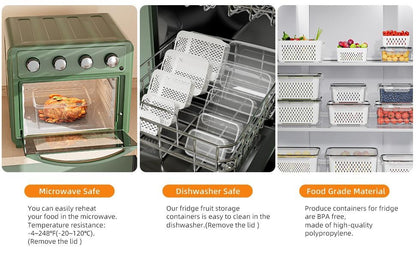 ⭐Stackable Fruit Storage Containers for Fridge with Removable Colander (Copy)