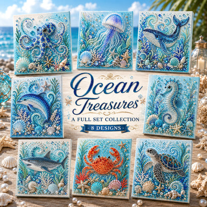 🌊🔥 Last Day Big Sale - 🌊✨ Ocean Theme Pearl Art DIY Kit – Relaxing DIY Craft to Create Stunning Coastal Artwork